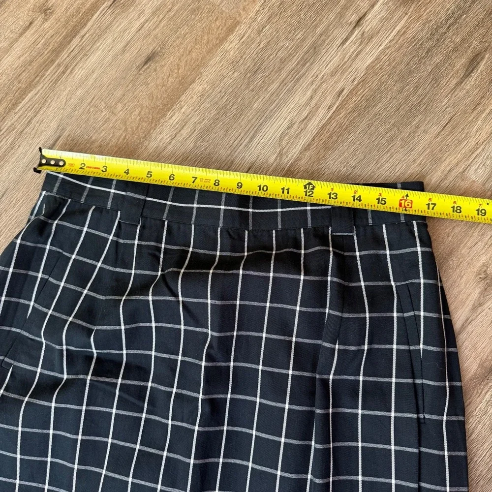 Jones New York Country Maxi Skirt Plaid Windowpane | Black White‎ | Size 16